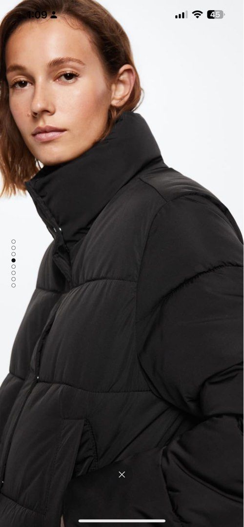 Mango black puffer jacket