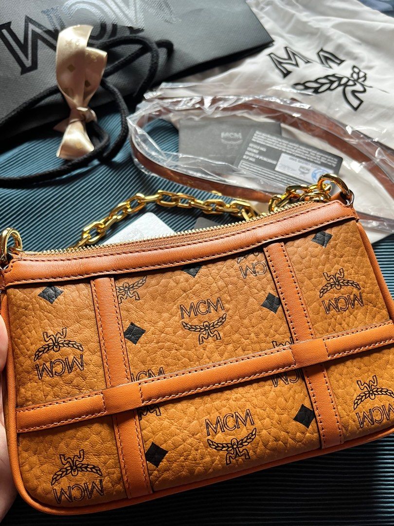 MCM Visetos Essential Multi-Pochette Belt Bag, Luxury, Bags & Wallets on  Carousell