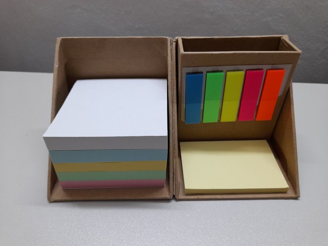 Muda Sticky Notes + Notepad Box Set, Hobbies & Toys, Stationery & Craft