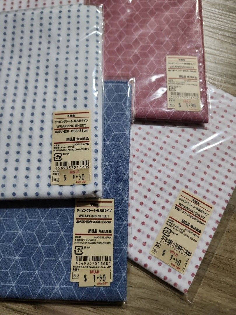 Muji Wrapping Sheets Reusable sheets, Hobbies & Toys, Stationery