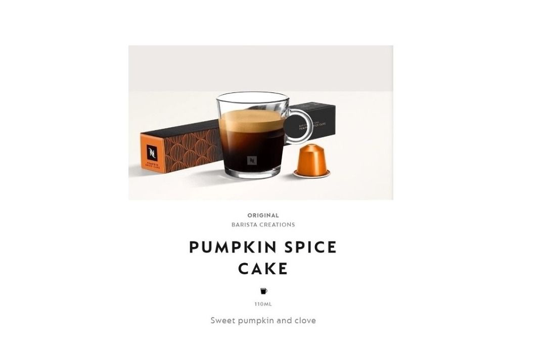 Nespresso Capsules Pumpkin spicecake limited edition version free