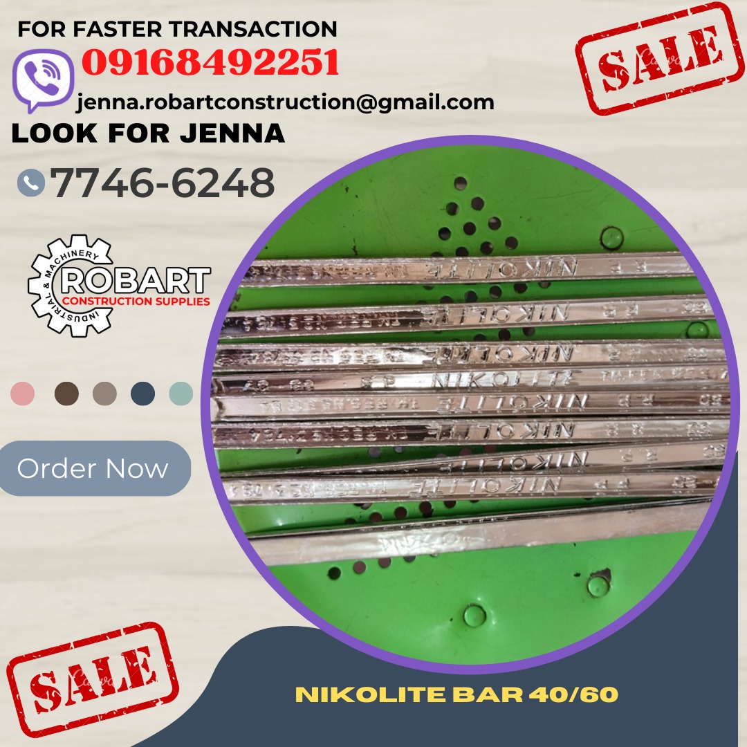 nikolite bar 40/60, Commercial & Industrial, Construction Tools & Equipment on Carousell