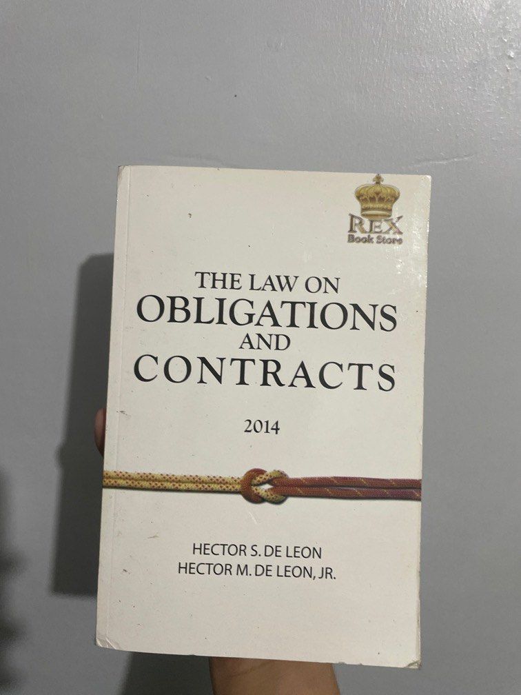 Obligations and contracts hector de leon, Hobbies & Toys, Books