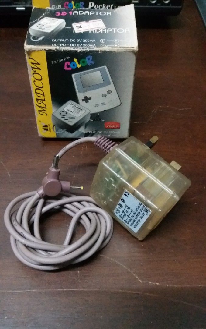 Old nintendo gameboy colour charger, Video Gaming, Gaming Accessories,  Cables & Chargers on Carousell