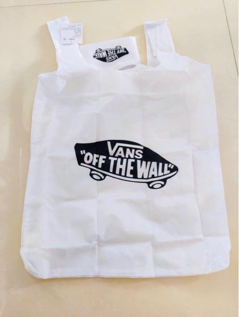 Original Vans Off the Wall Eco Reusable Shopping Bag Women s Fashion Bags Wallets Tote Bags on Carousell
