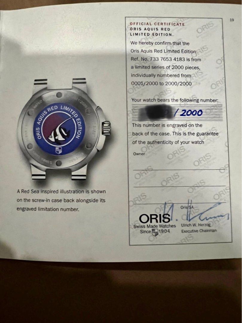 Oris red top sea limited edition
