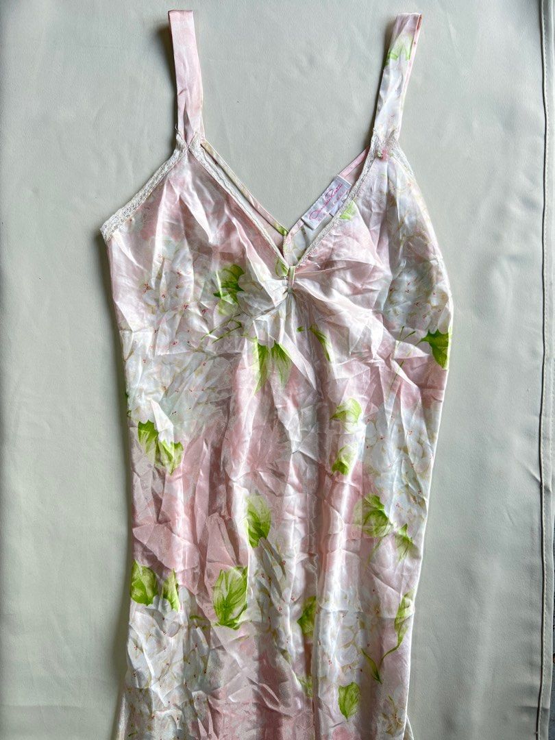 Oscar De La Renta Pink Label Nightgown Pink Satin Chemise ...