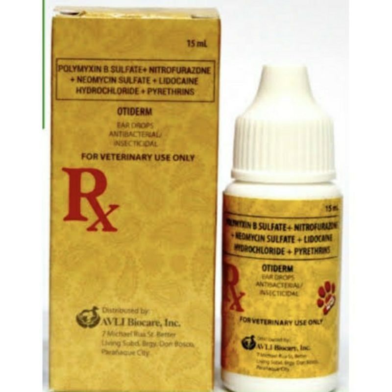 Otiderm Ear Drops for Cats and Dog with FREEBEE Pet Supplies