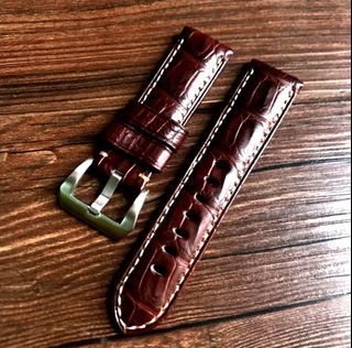 REAL CROCODILE For Pam Panerai  skin Genuine 24mm strap🇮🇹  💯 COD  Nationwide With Tools