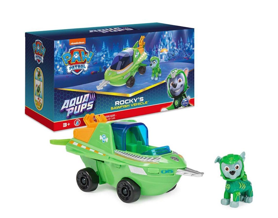 Paw Patrol Aqua Pups with Vehicle Chase / Marshall / Skye / Rubble