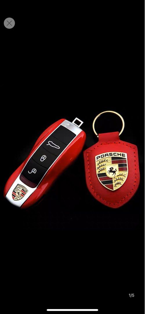 Porsche keychain and carbon fiber casing, Car Accessories, Accessories