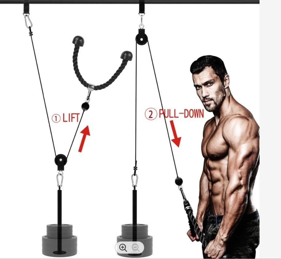 Workout cable pulley system clearance