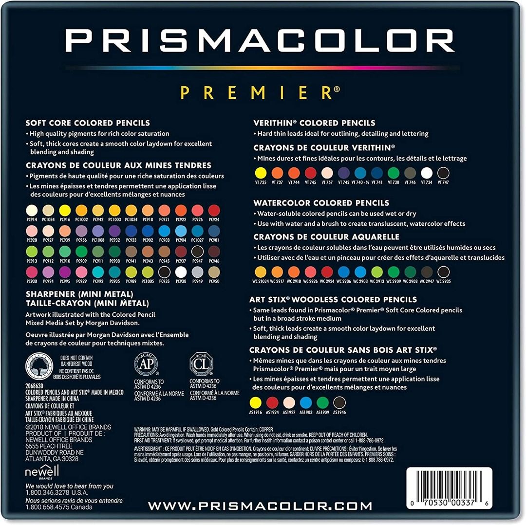 Prismacolor Premier Mixed Media Set, Colored PencilsArt StixPencil