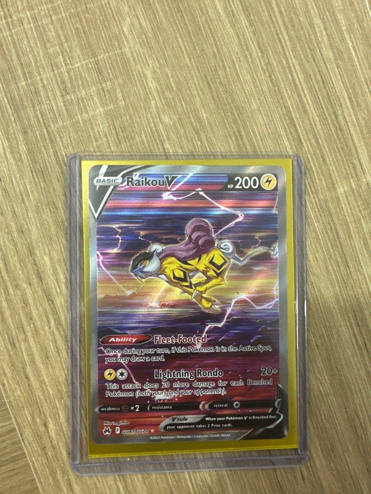 2023 Pokemon SWSH Crown Zenith GG41/GG70 Full Art/Raikou V PSA 10