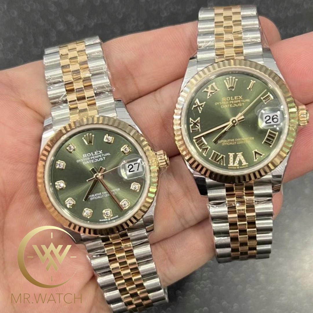 Rolex datejust 31 olive green store
