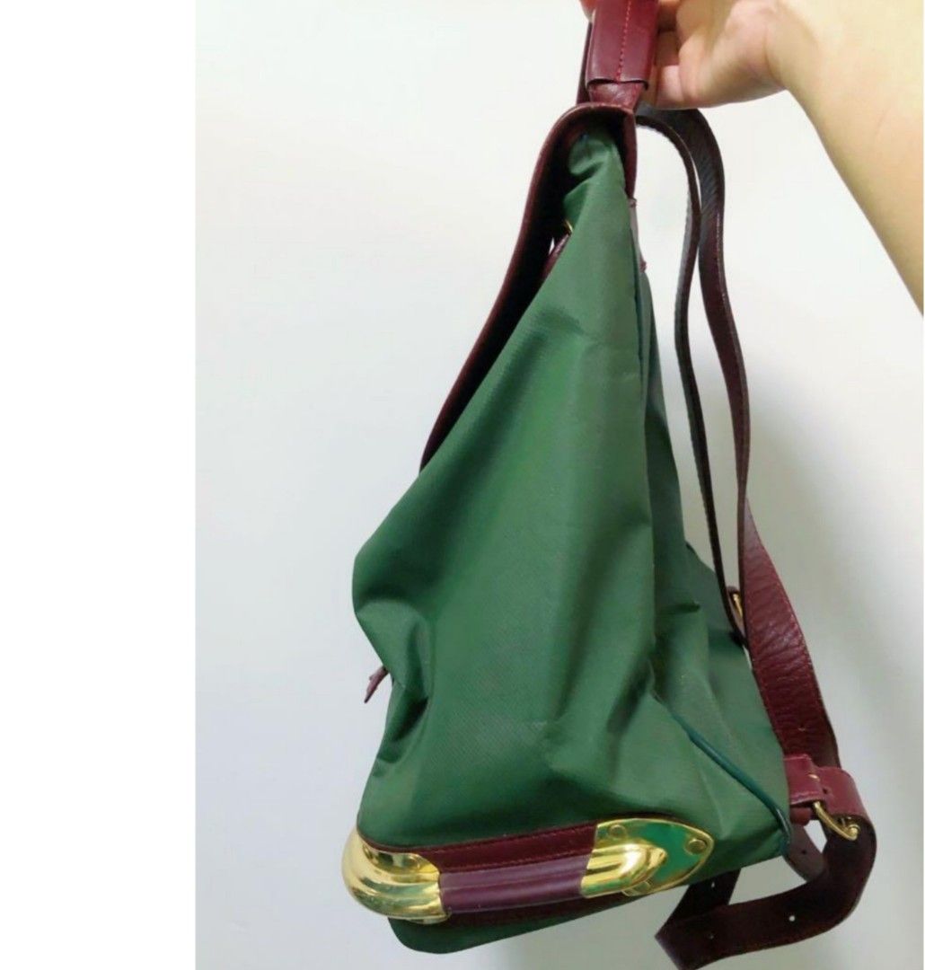 經典🔮Piero Guidi lineabold green back pack vintage bag 絕版中古