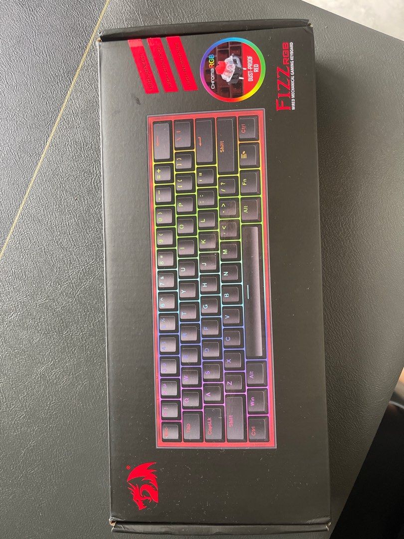 REDRAGON Fizz K617 RGB USB Mini Mechanical Gaming Wired Keyboard Red ...