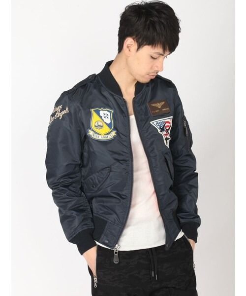Regroup US Navy Blue Angels MA 1 Blouson Flight Bomber Jacket