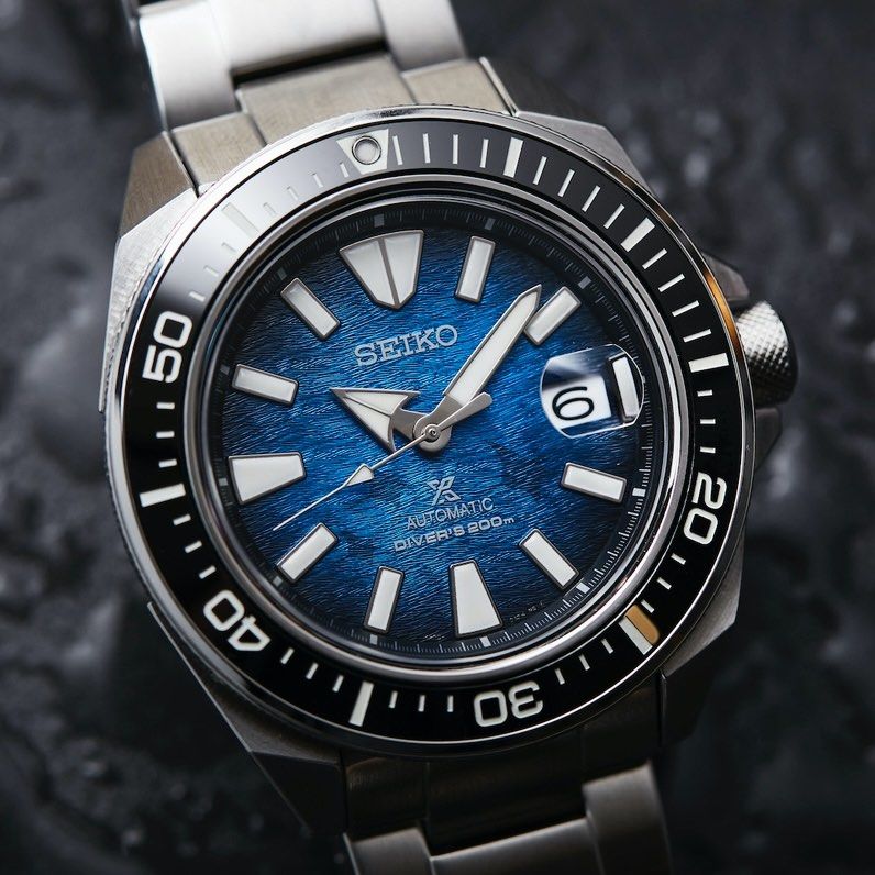 SEIKO Prospex Manta Ray King Samurai Save The Ocean Diver's 200m Automatic  Blue Dial Sapphire Glass Men's Watch SRPE33K1, Men's Fashion, Watches &  Accessories, Watches on Carousell