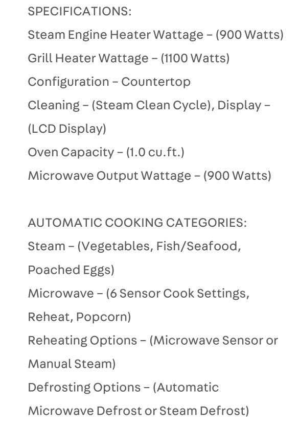 Sharp Steamwave 3 in 1 Microwave & Grill, TV & Home Appliances, Kitchen