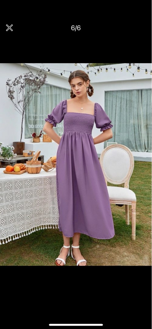 SHEIN Purple Dress, Women's Fashion, Dresses u0026 Sets, Dresses on Carousell