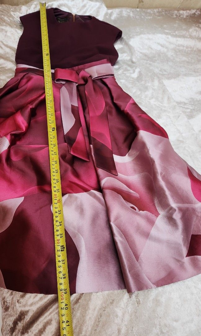 SIZE 0 1 TED BAKER Pink Lyla Porcelain Rose Dress