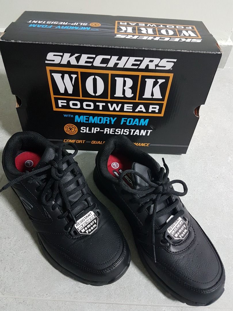 Skechers Unisex work foot wear Memory foam slip resistant size US7 EUR39.5 UK6