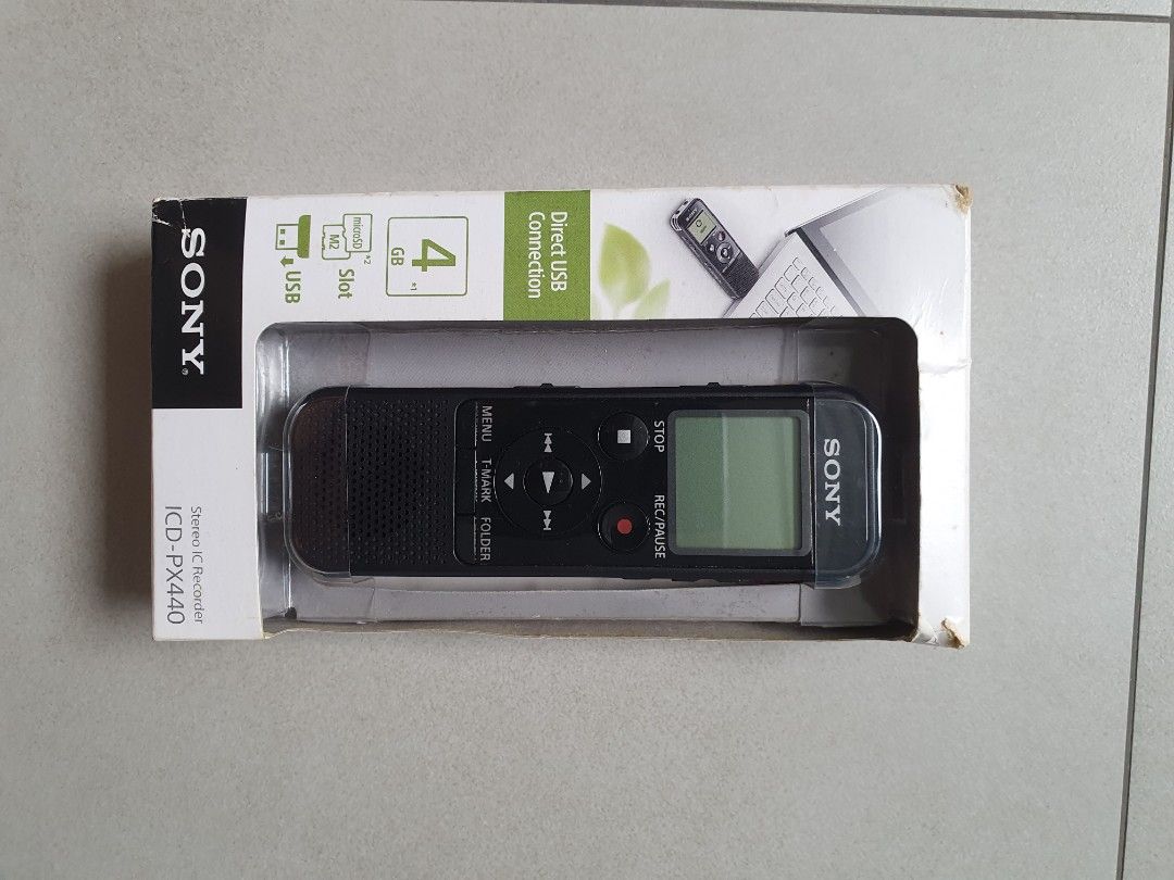 Sony ICD PX440 Stereo IC Recorder, Audio, Voice Recorders on Carousell