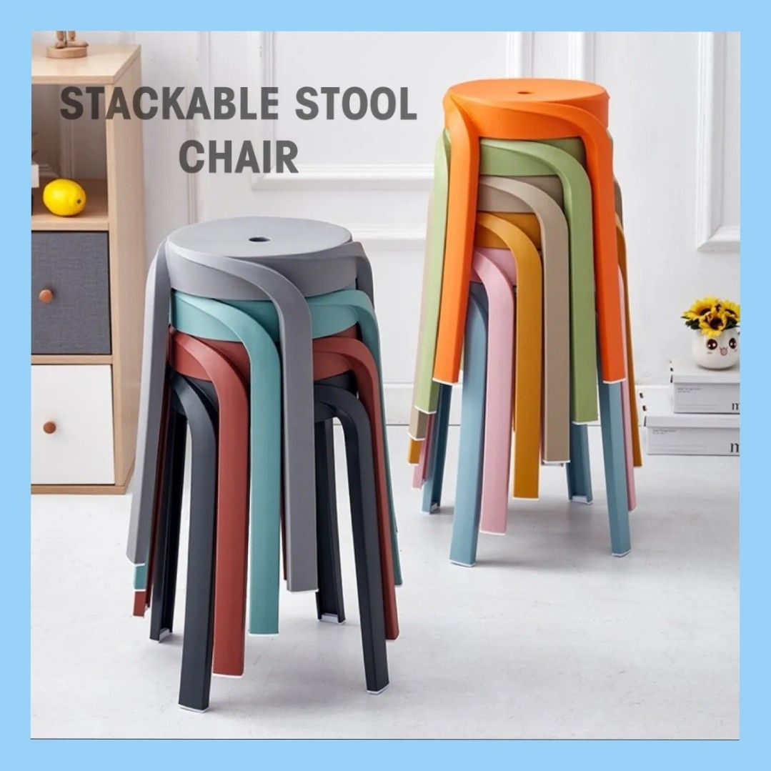 STACKABLE PLASTIC CHAIR, Furniture & Home Living, Furniture, Chairs on
