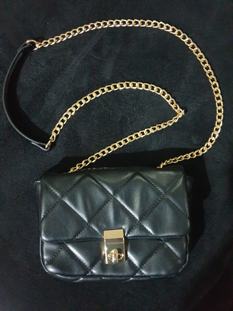 Stradivarius Quilted Sling Bag on Carousell