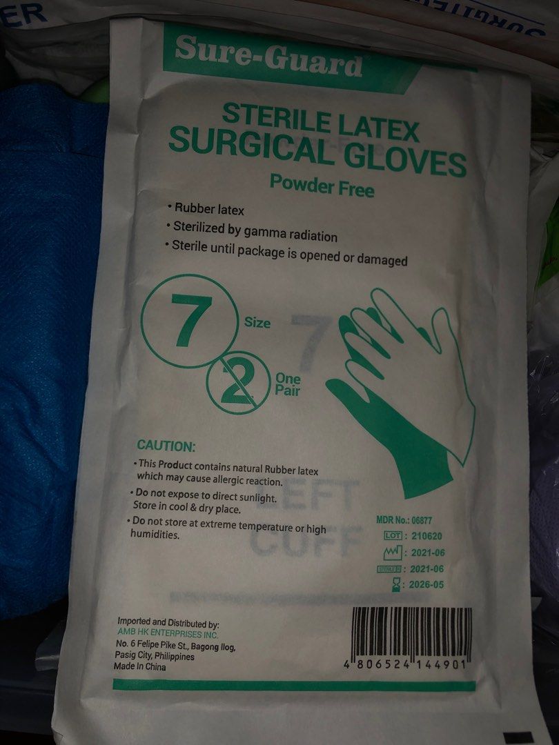 Surgical Sterile Latex Gloves Size 7 on Carousell