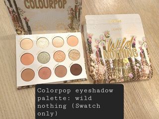 Swatch only Colourpop eyeshadow palette