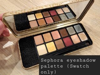 Swatch only Sephora eyeshadow palette