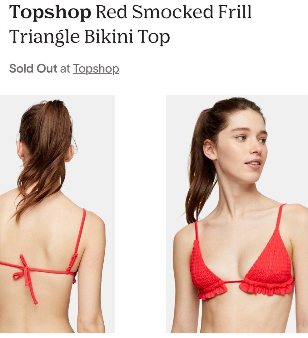 Topshop red bikini cheap