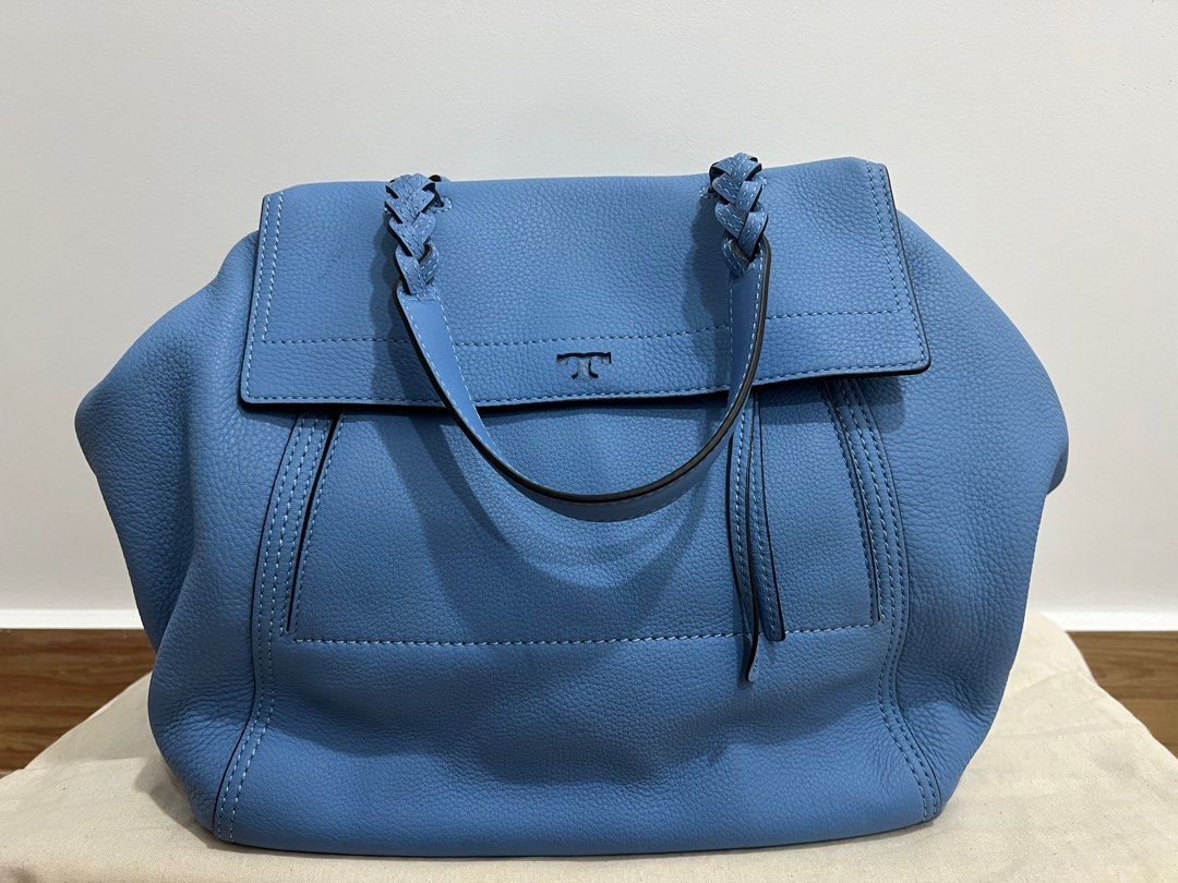 Tory burch half 2024 moon satchel blue