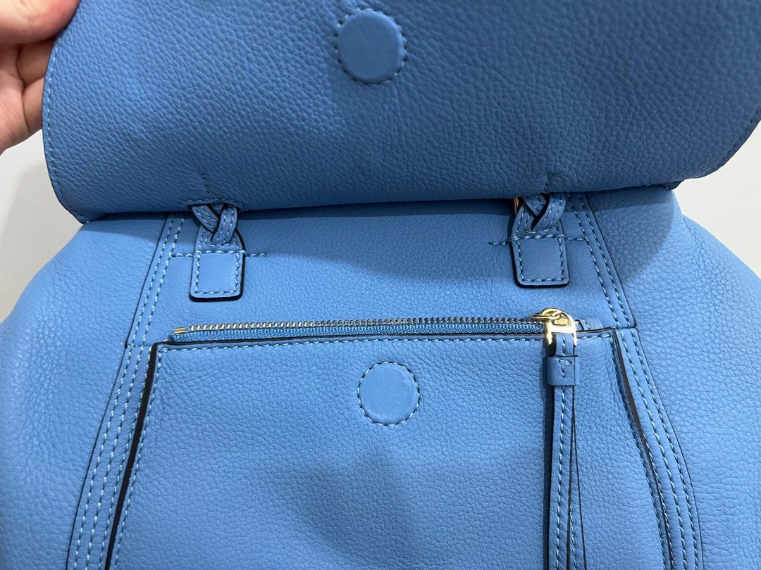 Tory burch half cheap moon satchel blue