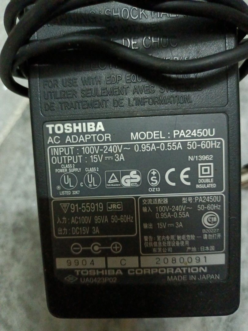 Genuine Toshiba Charger Adapter For Thrive Google A105 AT105 - Foto 2