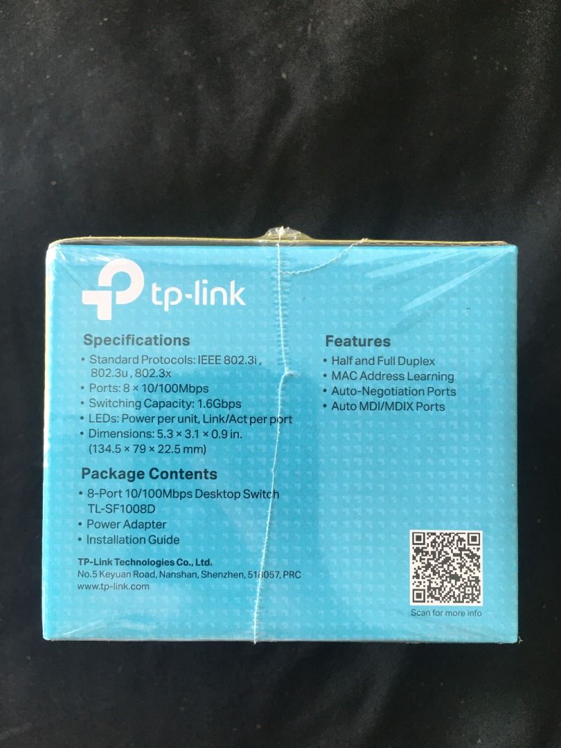 TP-Link 8-Port 10/199 Mbps Desktop Switch, Computers & Tech, Parts ...