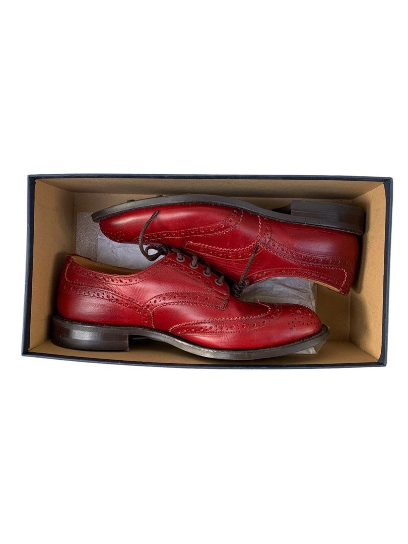 Trickers Red Broque Burton Men s Shoes Luxury Sneakers