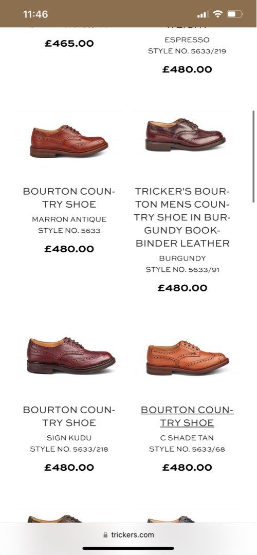 Trickers Red Broque Burton Men s Shoes