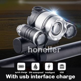 USB LED Bicycle Light eBike Headlight Bicycle Accessories Parts Lights