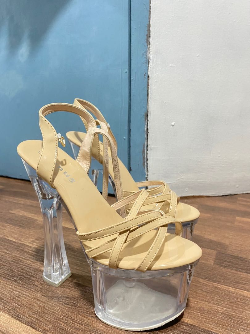 VENUS PAGEANT GLASS HEELS 7inch Women s Fashion Footwear Heels
