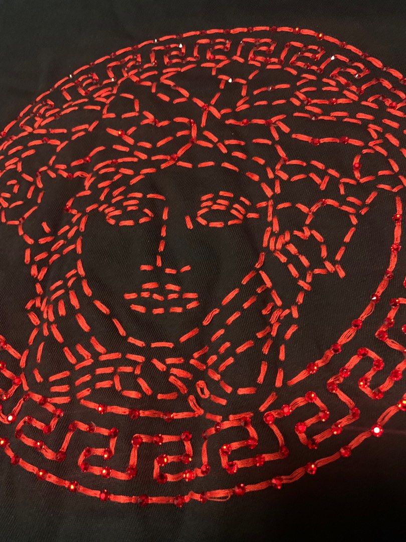 Red cheap versace sweatshirt