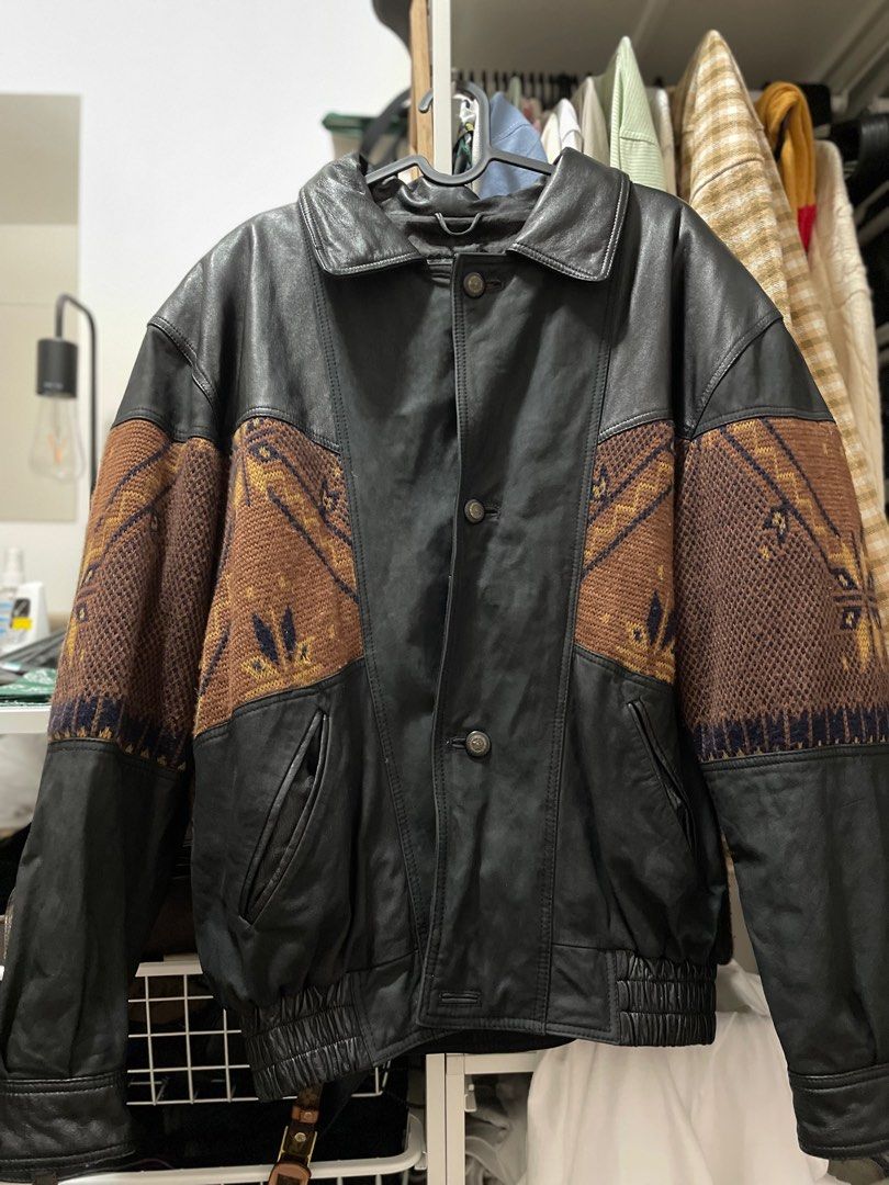 Vintage French Leather Jacket, 男裝, 外套及戶外衣服- Carousell