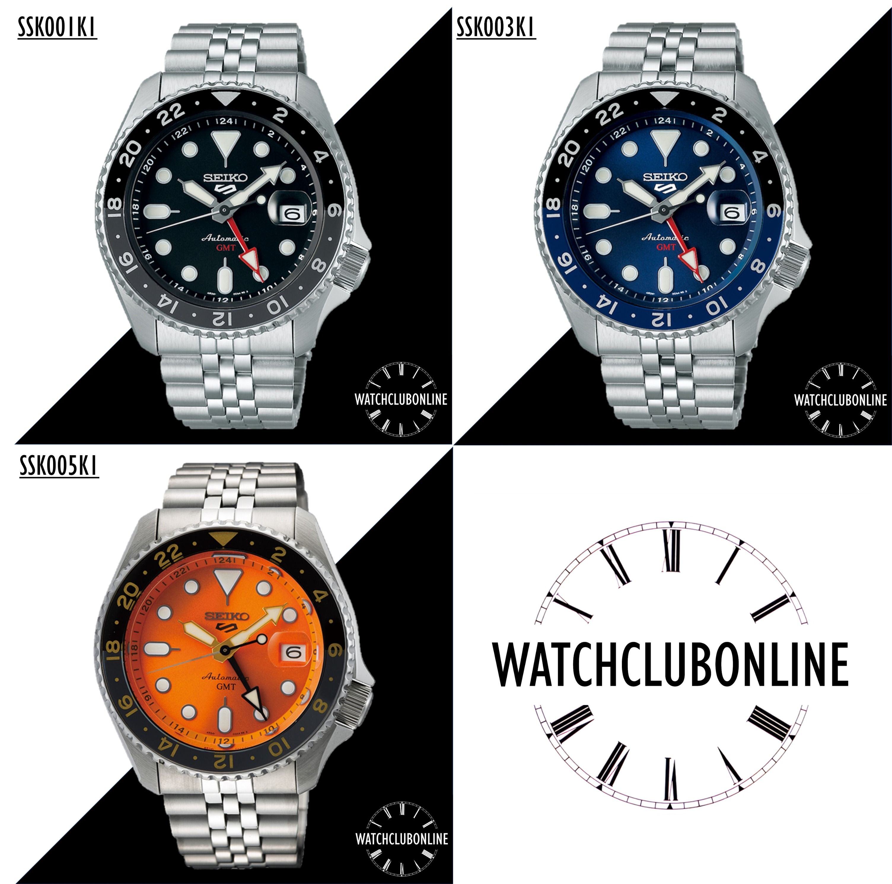 WatchClubOnline] SSK001/3/5K1 Seiko 5 Sports Mechanical GMT SSK001 SSK003  SSK005, Luxury, Watches on Carousell