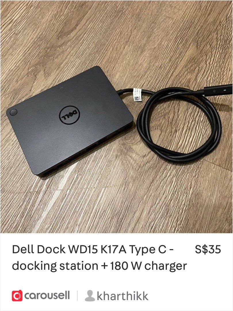DELL WD15 K17A USB-C Docking Station K17A001 HDMI w/ 130w DELL WD15 K17A USB-C Docking Station K17A001 HDMI w/ 130w