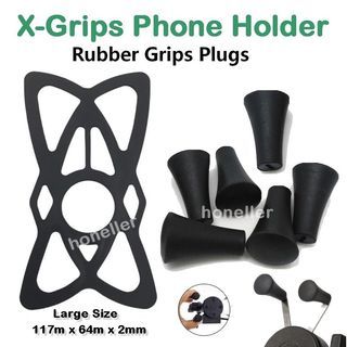 X-Grip Phone Holder Rubber Plugs Stopper Secure Net for Motorcycle eBike Bicycle