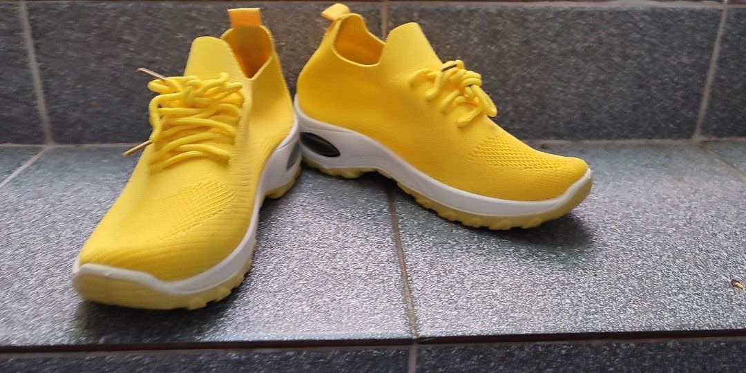 Yellow rubber new arrivals shoes