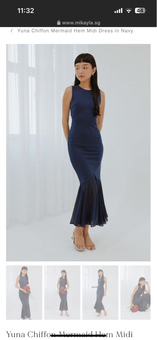 Chiffon mermaid dress sales