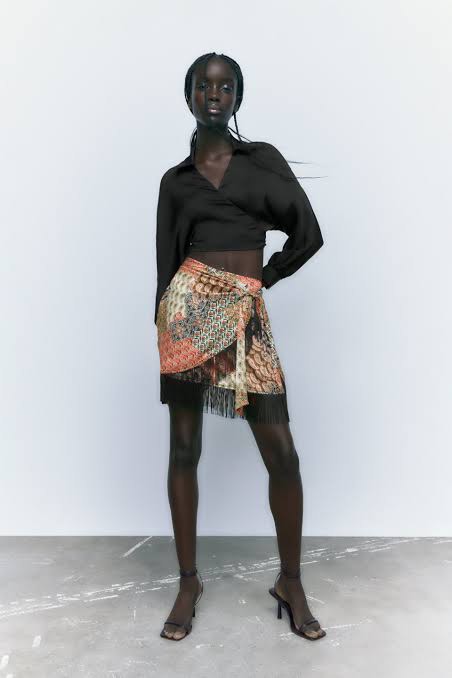 Fringe hotsell skirt zara
